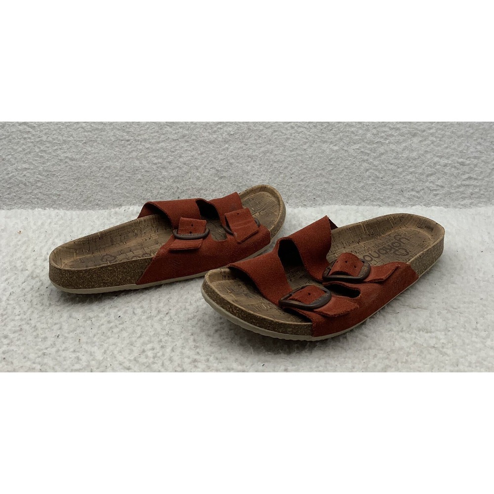Yokono Open Toe Sandals Womens 6.5 Red Double Strap Clasp Comfort Casual Summer